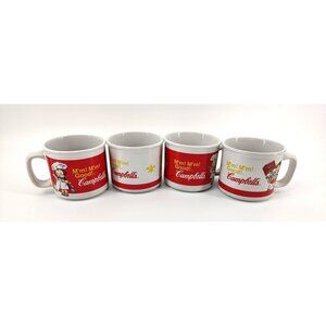 Campbells Kids Soup Mugs Lot of 4 Mugs